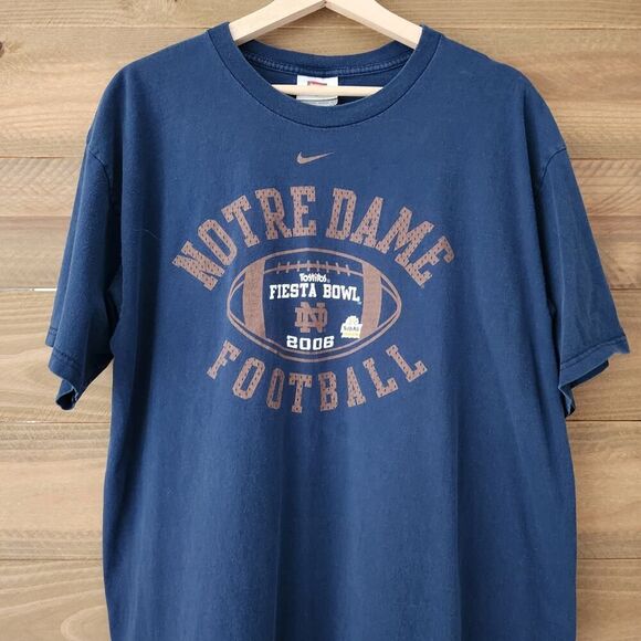 Nike 2006 Notre Dame Fiesta Bowl Tostitos blue short sleeve t-shirt size L - Picture 4 of 8